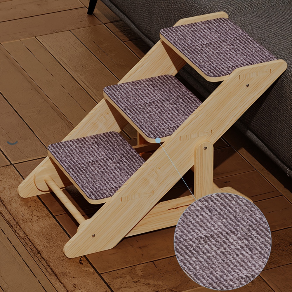 Wooden Pet Stairs Pet Steps Dogs Cats 2 in 1 Foldable Stairs Temu