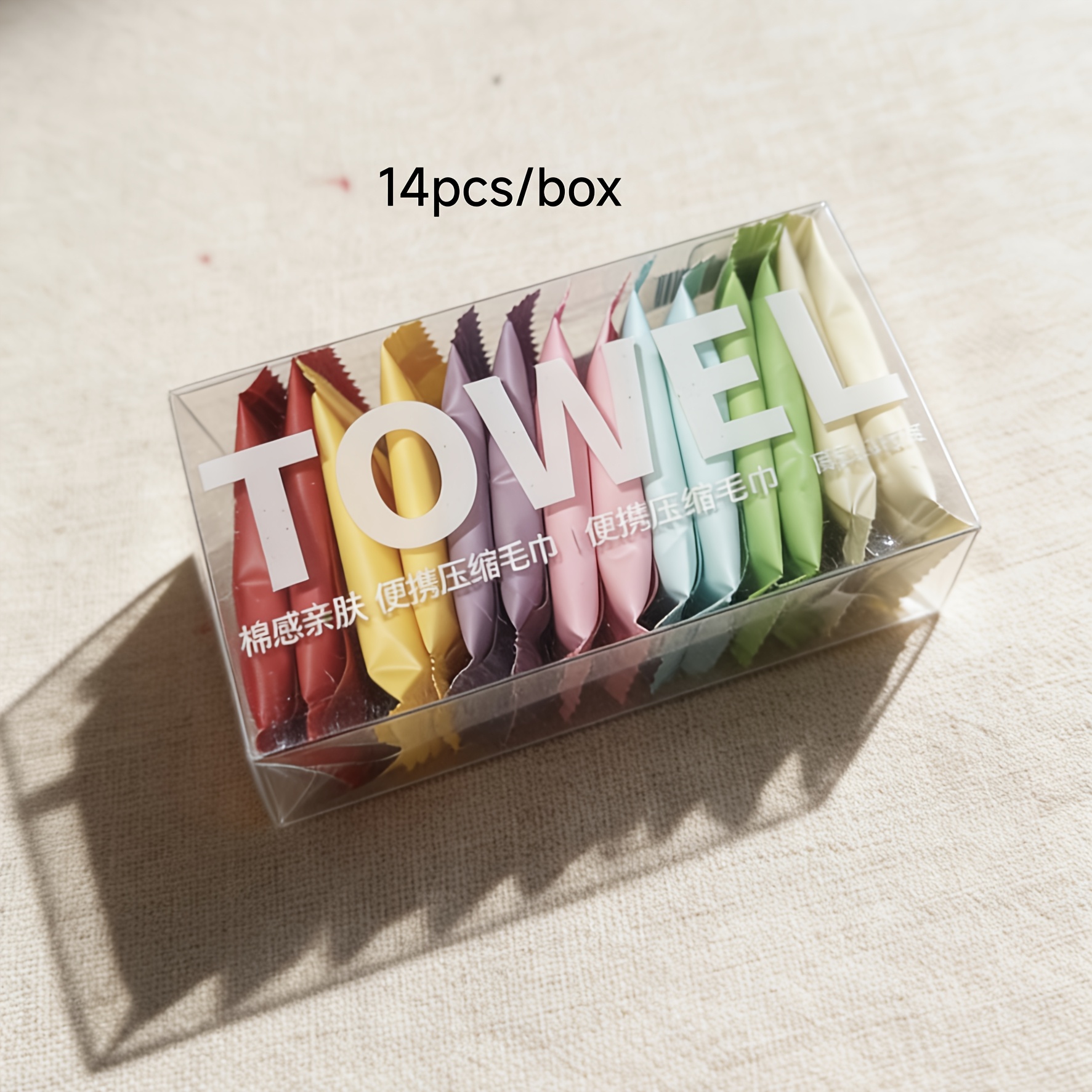 TEMU 14pcs/box, 28pcs/ Portable Compressed Towels, Disposable Face Wipes, Reusable Home Kitchen Cleaning Cloths, Pet Cleaning Wipes, Convenient