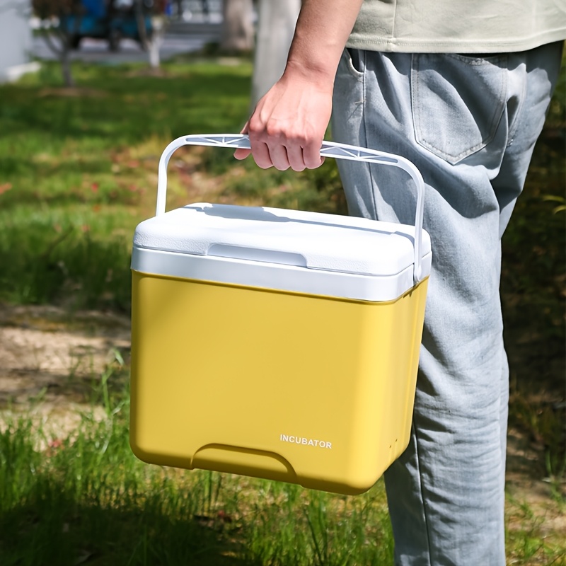 1pc New Commercial Grade Insulated Hot and Cold Dual-Compartment Cooler Bag, Outdoor Camping Ice Bucket Fishing Bucket with Portable Design for Outdoors and Car Travel