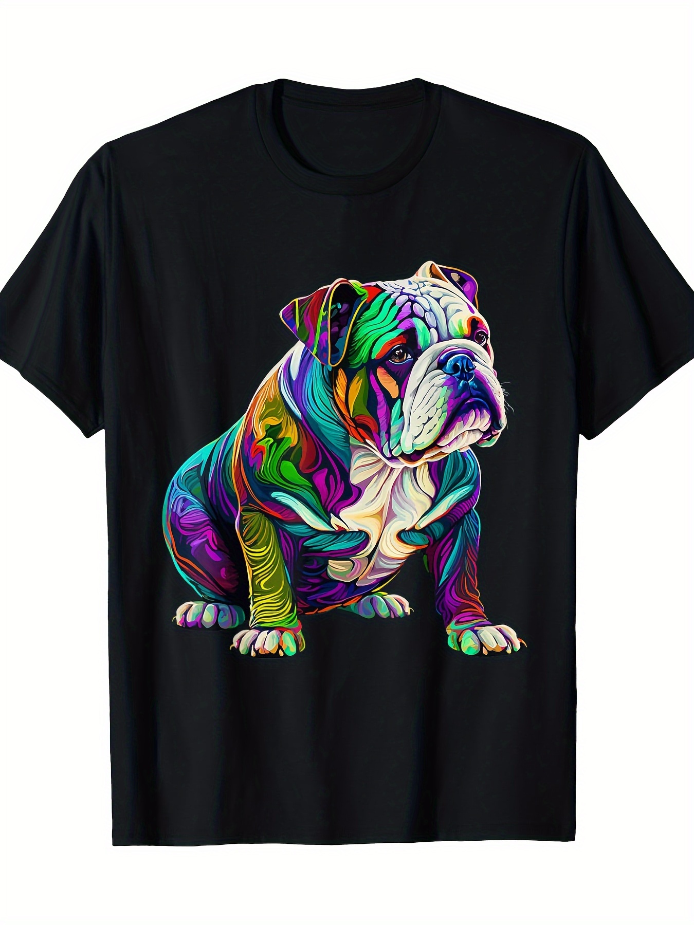 bulldog t shirt sold on Temu United States