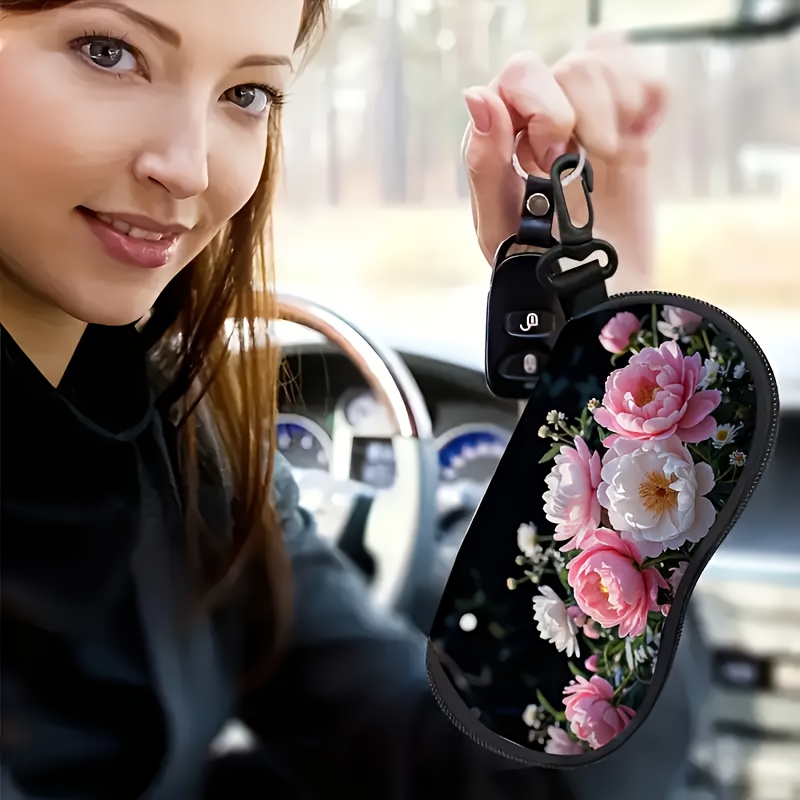 Flower Eyeglass Case for Men & Women, Neoprene Soft Holder with Elegant Pattern