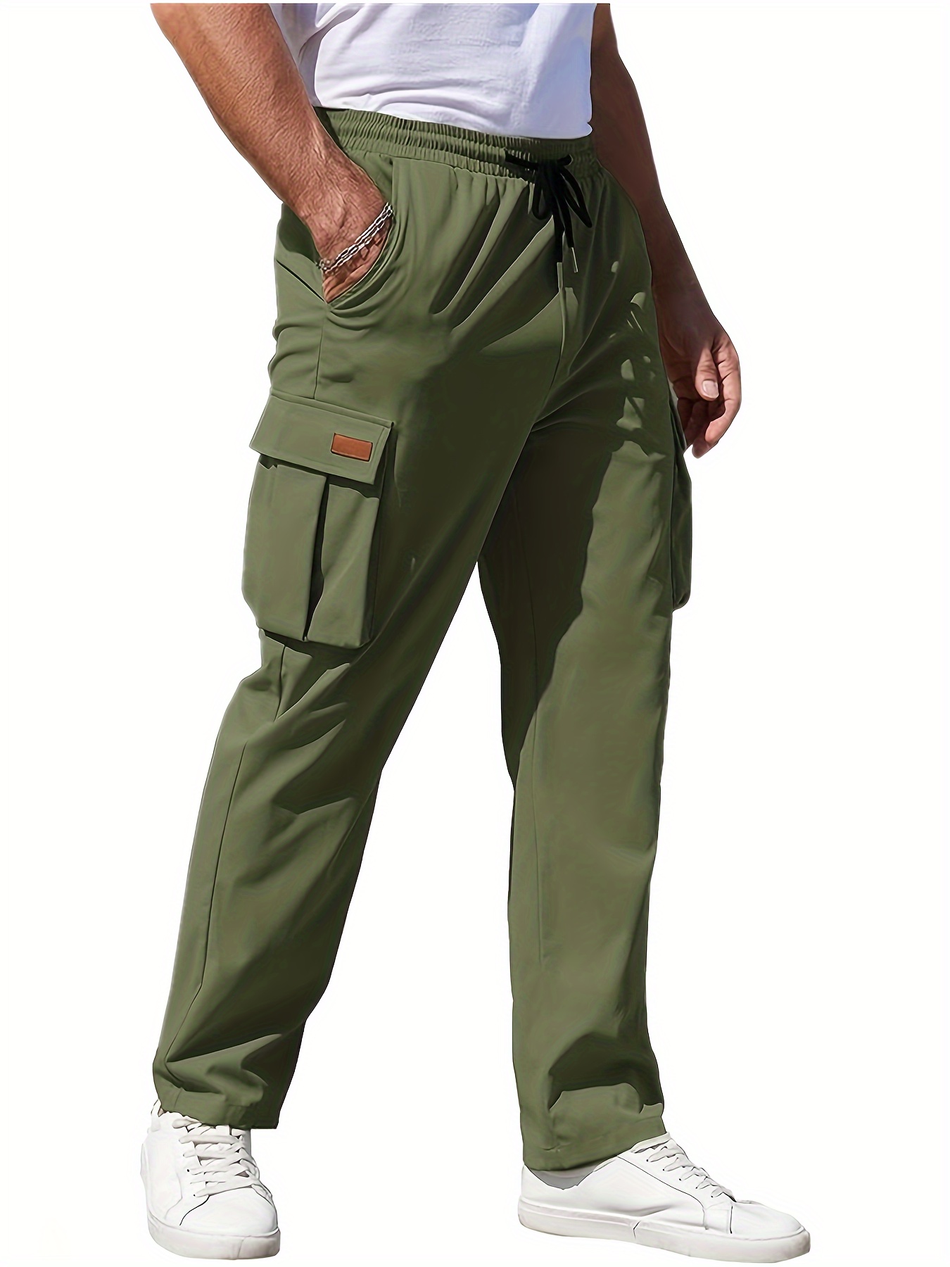 men' black cargo pants versatile relaxed fit Temu Kuwait