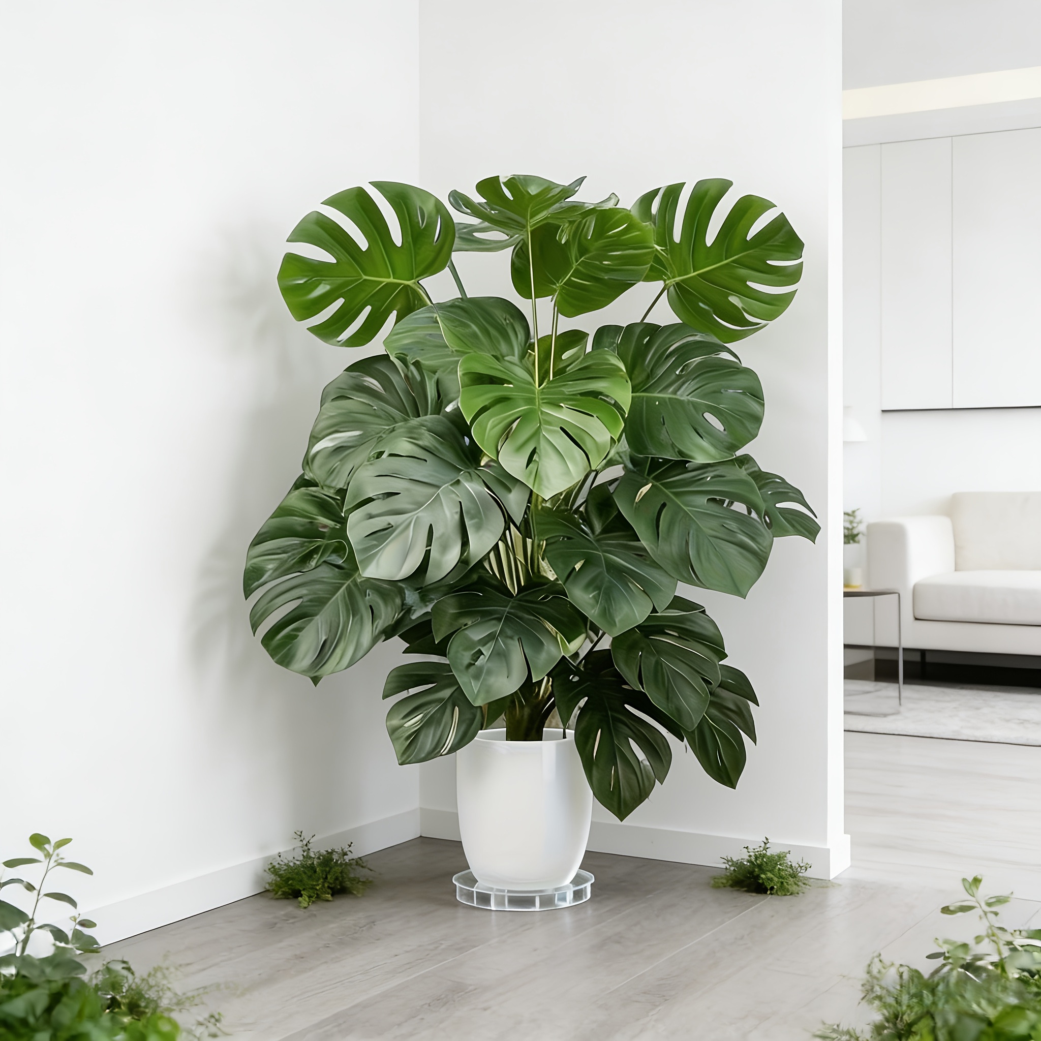 1 Planta Grande de Alta Calidad, Adecuada para Jardines, Interiores, Cabañas, Navidad, Día de San Valentín, Año Nuevo, Pascua, Halloween, Acción de Gracias, Día Nacional de la Libertad | Verde Realista, Exhibición de Piso a Techo CAI444