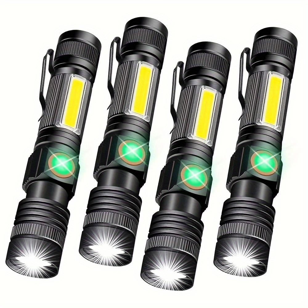 Juego de 2 Lampara Linterna de Taller LED recargable con BASE DE CARGA,  Iman y 3 modos de luz