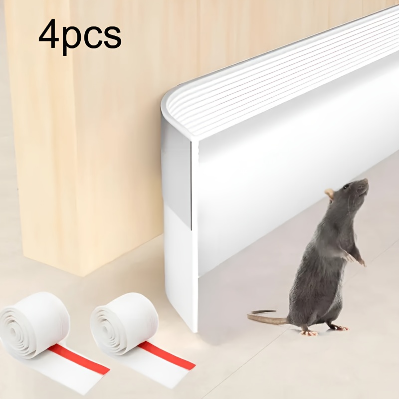 TEMU 4 Rolls Of Self-adhesive Door Bottom Seal Strips - 78 Inch Noise Reduction, Windproof, Insect And Smoke Blocking, Dustproof Plastic , Energy