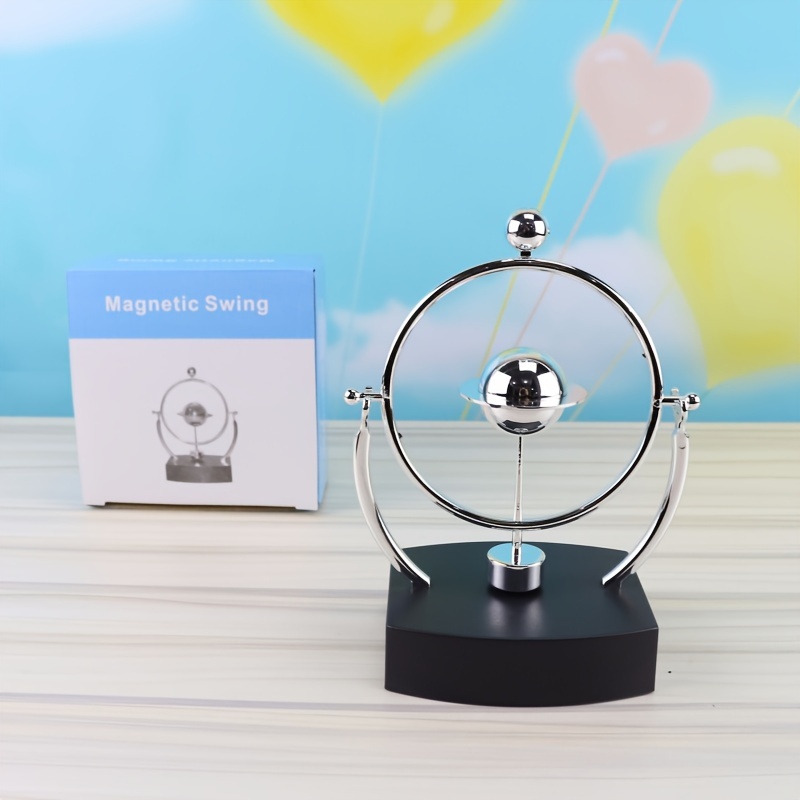 

Magnetic Swing Perpetual Motion Instrument - Small Planet Science Desk Decor With Plastic Material - Educational Home Office Craft Decoration - Astrometer Design For Physics Enthusiasts