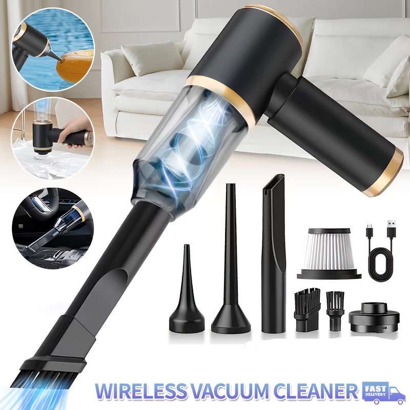 Wireless Handheld Vacuum Cleaner | Suction, Blowing, Usb Rechargeable, Multiple Additions Included, Suitable For Home, Car, Office - Axiwointl