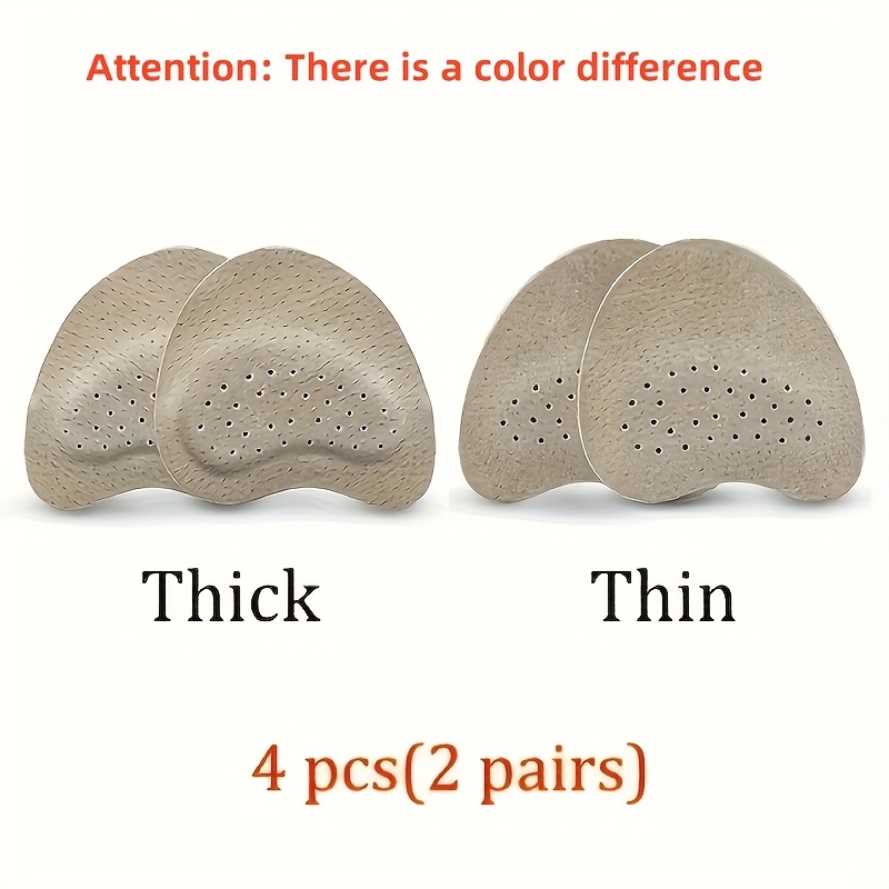 Image of 4pcs Women's Pads For Sandals And High Heels - Non-slip, Comfortable Suede Foot Care Pad With Self-adhesive, Breathable Design, Foot Pad