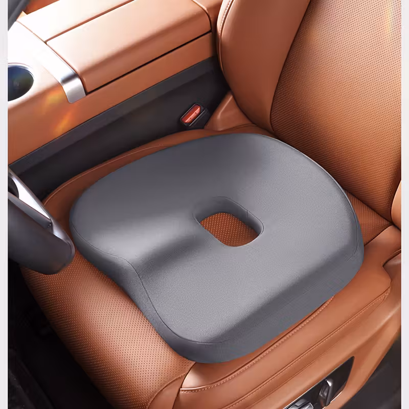almofada de assento para carro + conjunto com almofada lombar | upgrade em outono/inverno | design ergonômico e espuma viscoelástica | ajustável a bancos do automóvel para uma experiência cômoda | universalparacarros, suvs & caminhões | macioeresilienteparamaiorconfortonacondução detalhes 3