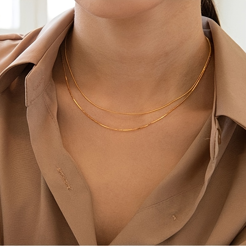 S925 Silver Snake Bone Chain in Golden/Silver, Various Lengths