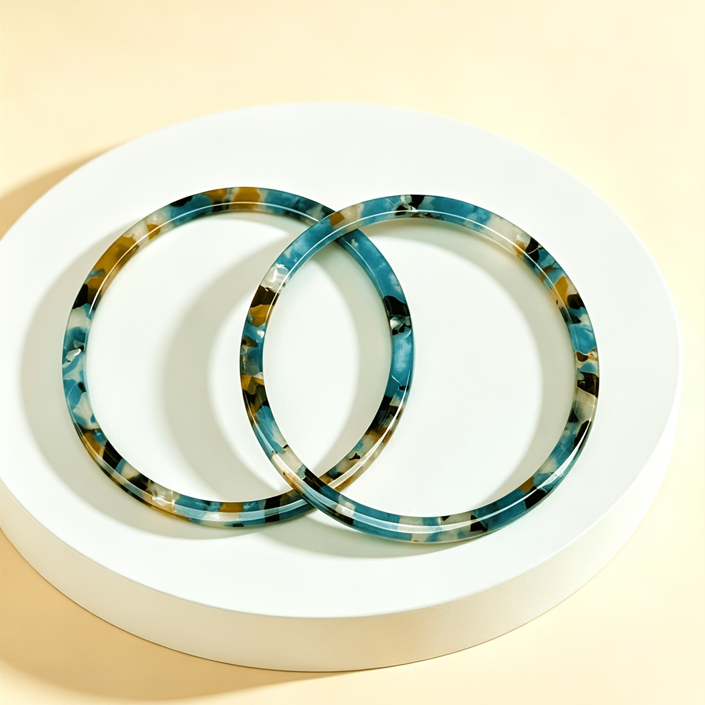Four Seasons Translucent Shell Pattern Resin Bracelet Set