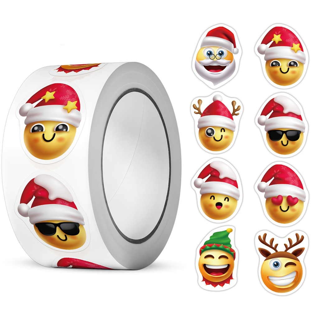 TEMU 500 pezzi/rotolo Adesivi Natalizi Etichette Sigillo Regalo Planner Decorazioni Ufficio Adesivi Autoadesivi