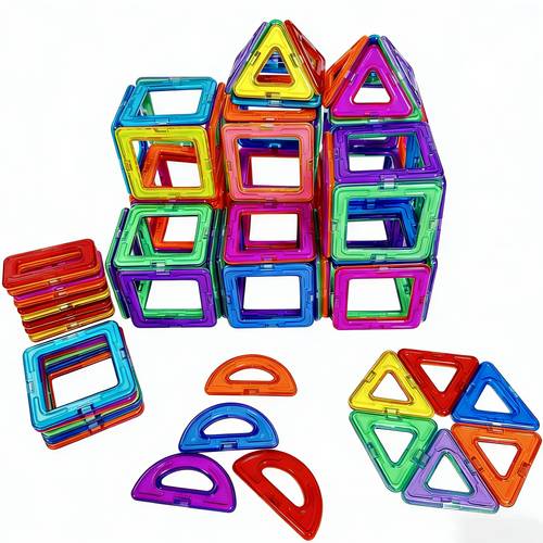 30pcs diy magnetic building blocks large colorful building toy set suitable for in shapes and colors perfect birthday christmas new year gifts vivid construction blocks durable structure magnetic building blocks