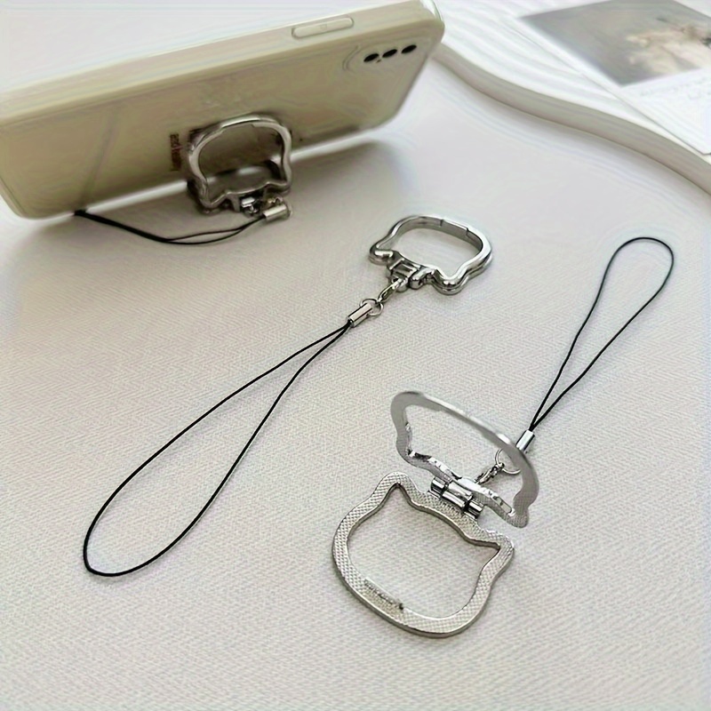 

1pc Mobile Phone Case Lanyard Portable Support, Creative Short-style Pendant, Multi-functional Anti-drop Sling Mobile Phone Desktop Support