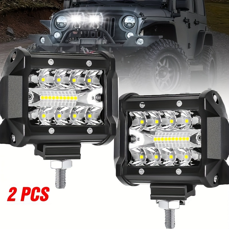 TEMU 2pcs Led Work Light 140w Car Truck Motorcycle Universal Super High Brightness Daytime Work Shockproof External Modification Car Led Light Led Light Lighting Universal