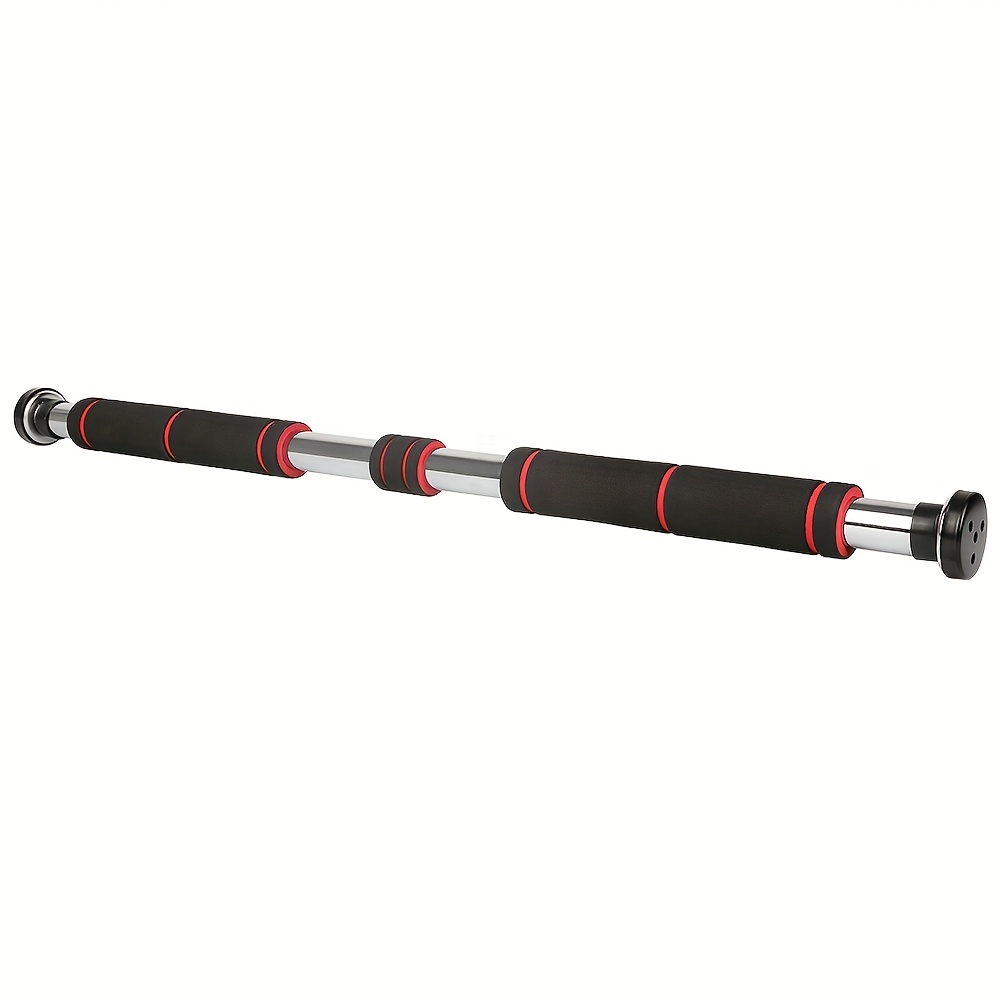 Pull-up Bar, Door-mounted Bar, Back Exercise Trainer, Adjustable From 80 To 115 Cm, Home Horizontal Fitness Equipment, Non-slip Design, Supports A Weight Of 150 Kg, In Black And Red