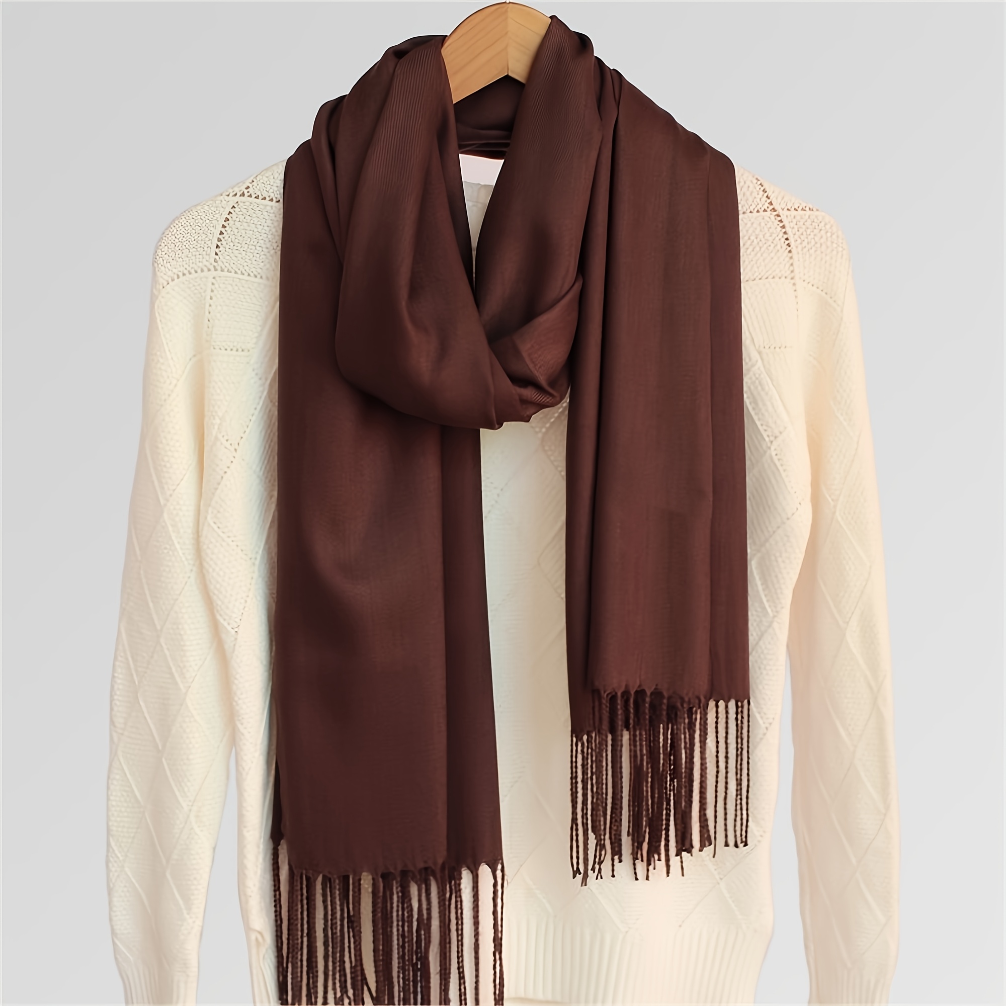 TEMU Soft Winter Scarves For Men, Unisex Men's Scarves, Ultra-thin Fashionable Warm Neck Wraps For Women, Men's Scarves.