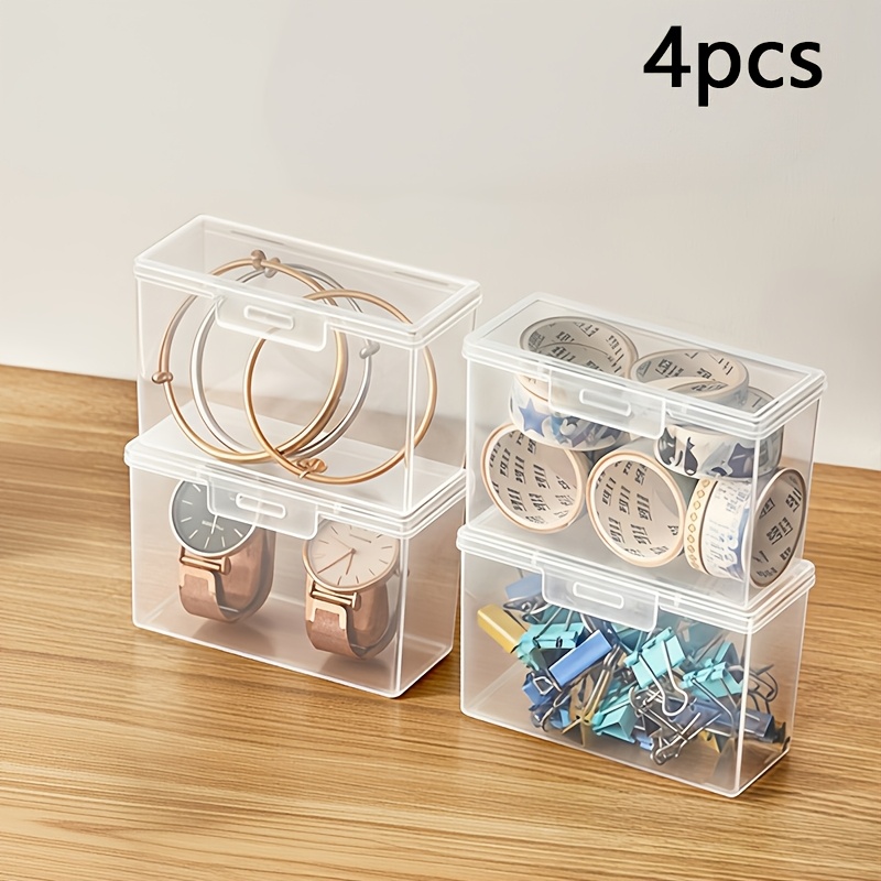 TEMU 4pcs Playing Card Storage Boxes, Suitable For Playing Cards, Business Card Storage For, Home Bedroom Desktop Vanity Organizer, Bedroom