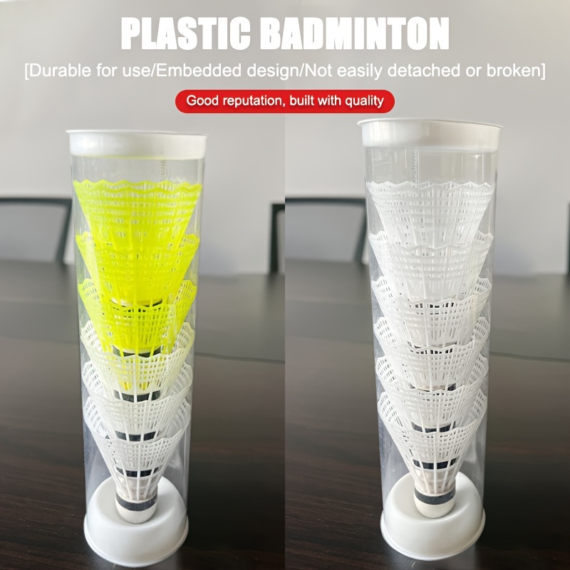 6 Nylon Shuttlecocks, Designed for Outdoor Sports Training.