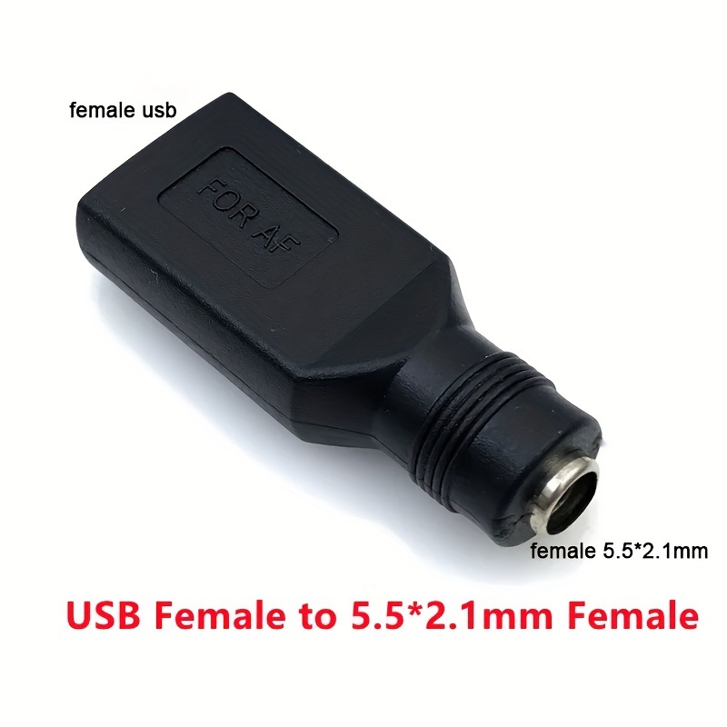 Image of Power Adapter Used Usb Set 5.5*2.1 5.5x2.1mm Female Jack To Usb 2.0 Male Plug Male To Female Connector Adapter 4.8*1.7mm/4.0*1.7mm/3.5*1./3.0*1.1mm