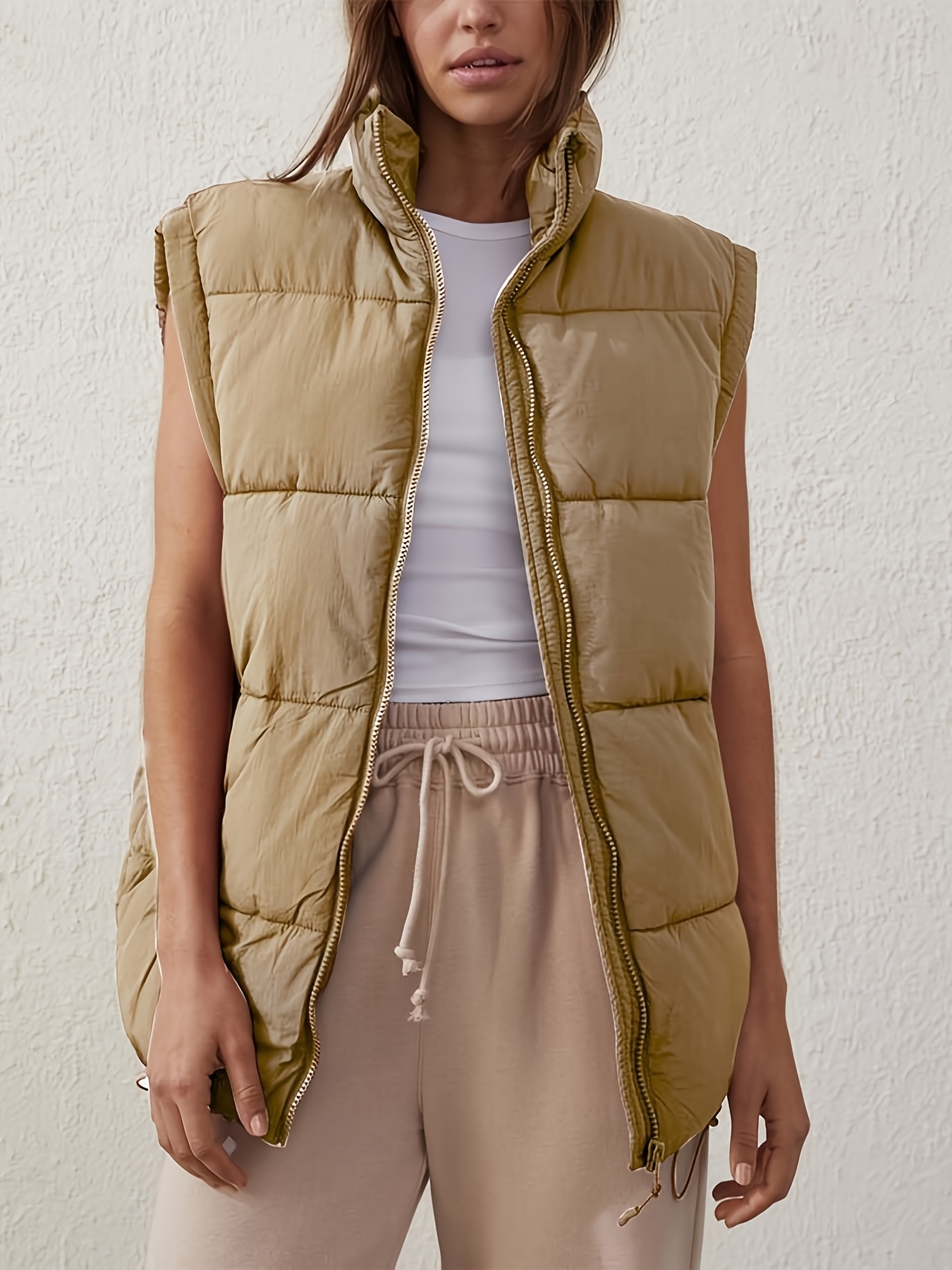 arsm womens quilted insulated vest jacket winter puffer coat