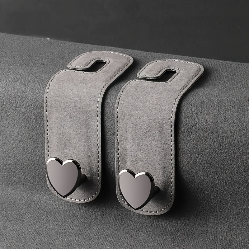 Set Of 2 , Made Of Faux Leather, Designed For Hanging Bags And Organizing The Interior Of Your Vehicle, Perfect For Decorating And Keeping Tidy
