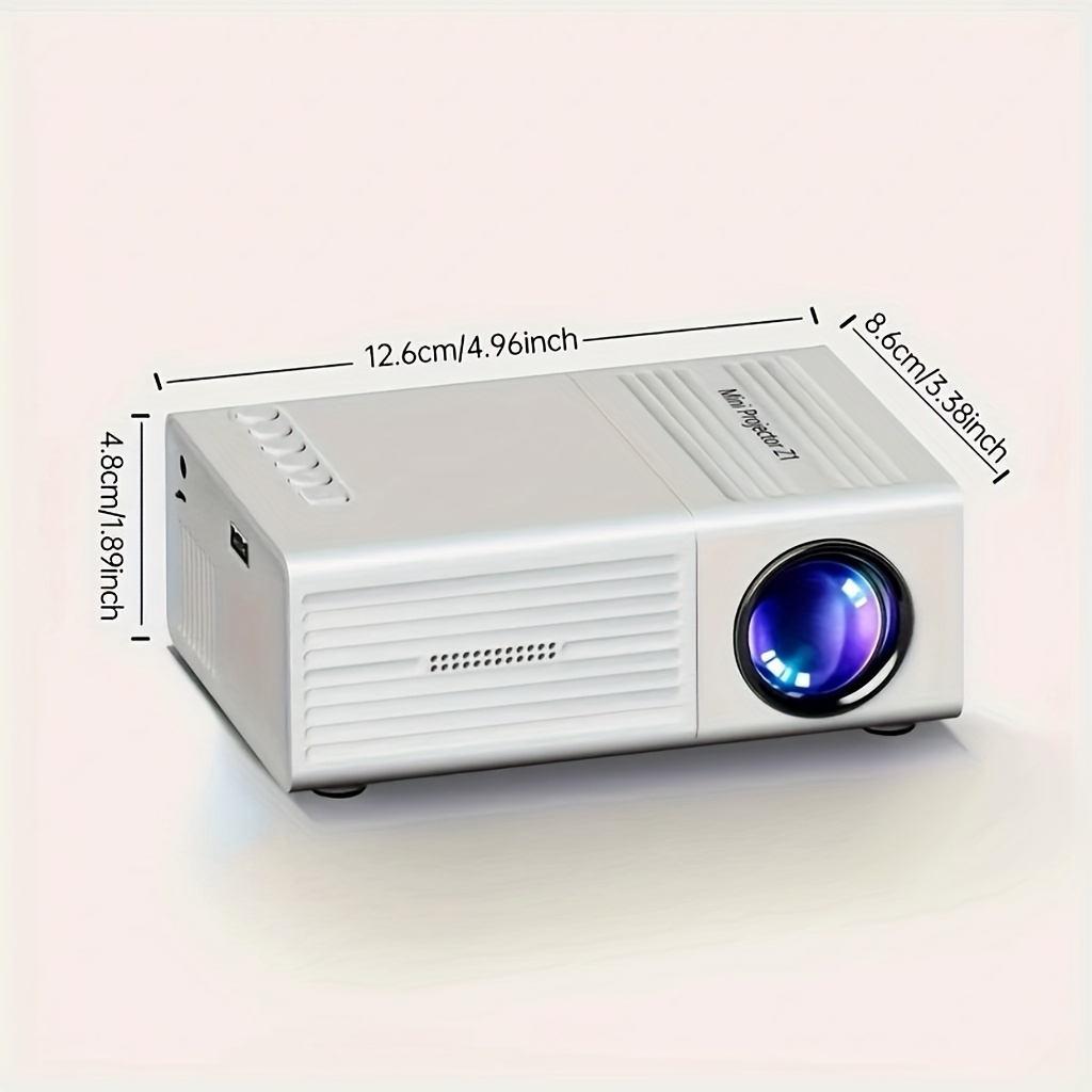 TEMU Professional Mini Projector Suitable For Home And Outdoor Camping, Local 1080p, Compatible With Hdtv, Usb Sd And Holder, Christmas, Halloween,