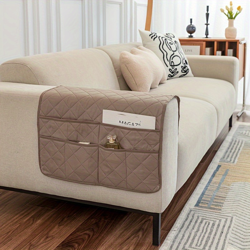 modern ultra soft sofa armrest cover storage fit Temu Bahrain