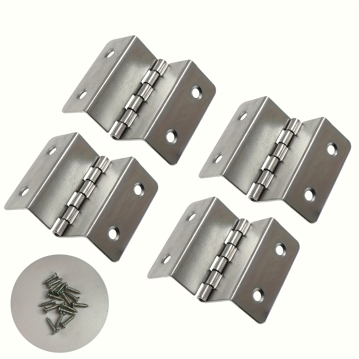E-shop 4 Verstellbare Exzentrische Türscharniere - Hochleistungs-Metallschrank Scharniere mit Schrauben, 4-Loch Erweiterbares Design, Geeignet für