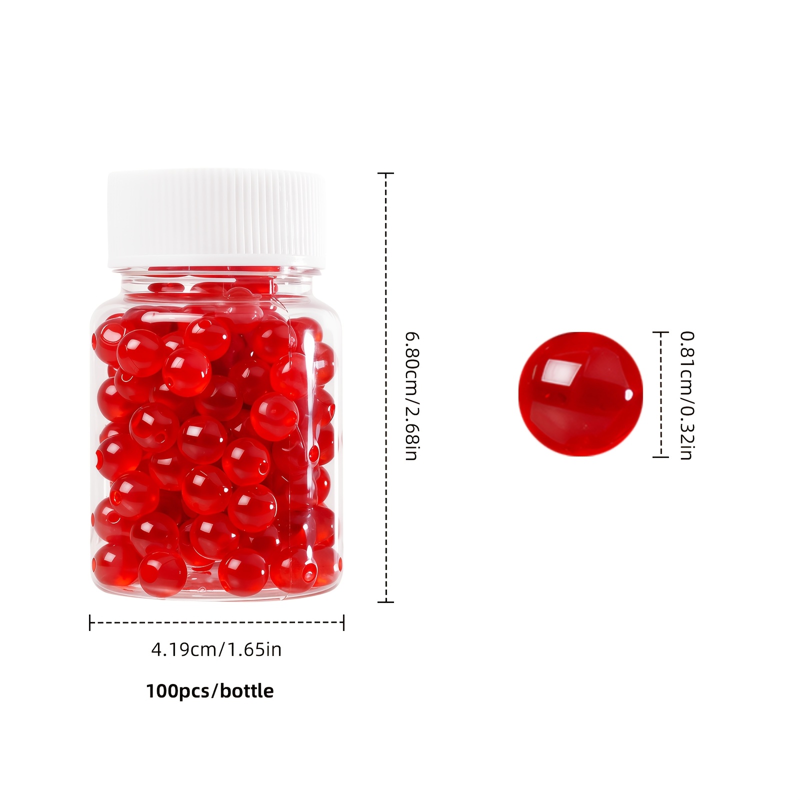 Image of Strawberry-flavored Fishing Soft Bait Floats, 0.32 Inches, Carp Bait Fishing Beads, Traditional Angling For European Carp With Artificial Lures