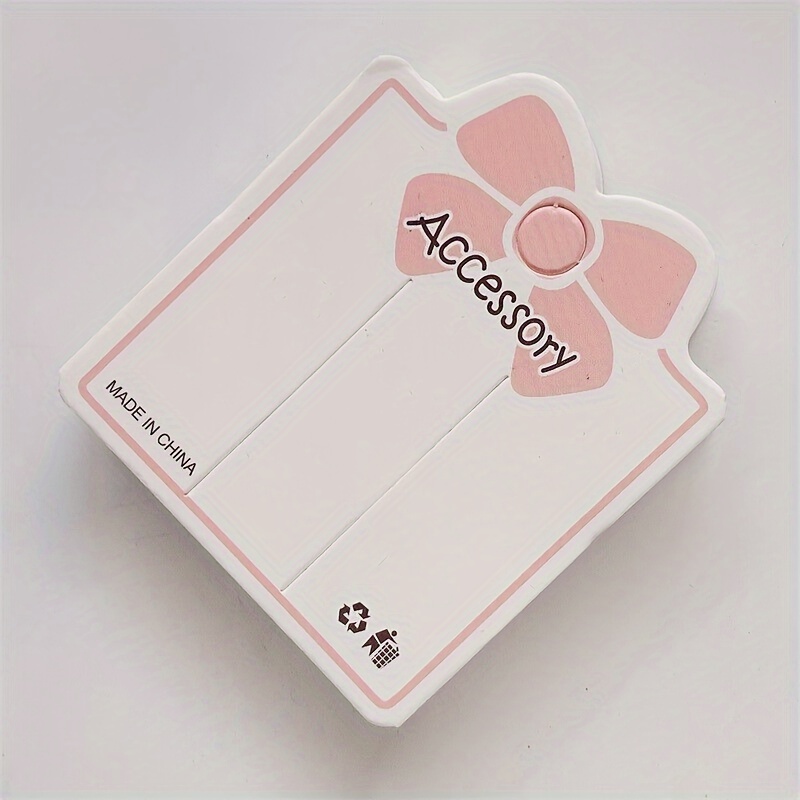 TEMU 50 pz Carte Espositrici a per Gioielli e Accessori per Capelli - Etichette di Carta a 2 per Bracciali, Collane, Orecchini, Confezionamento Pezzi