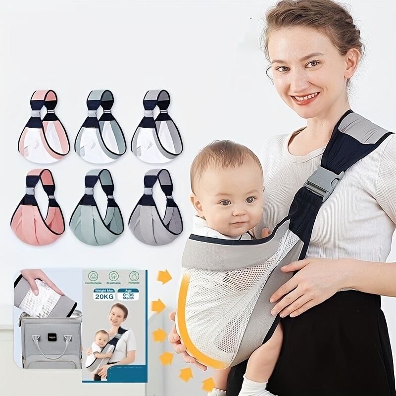 2pcs Portable Breathable Baby Carrier, 3D Honeycomb Mesh Wrap Child Slings with Adjustable Widen Shoulder Straps, for 0-36 Months Newborns, Infants and Toddlers431389256 details 0