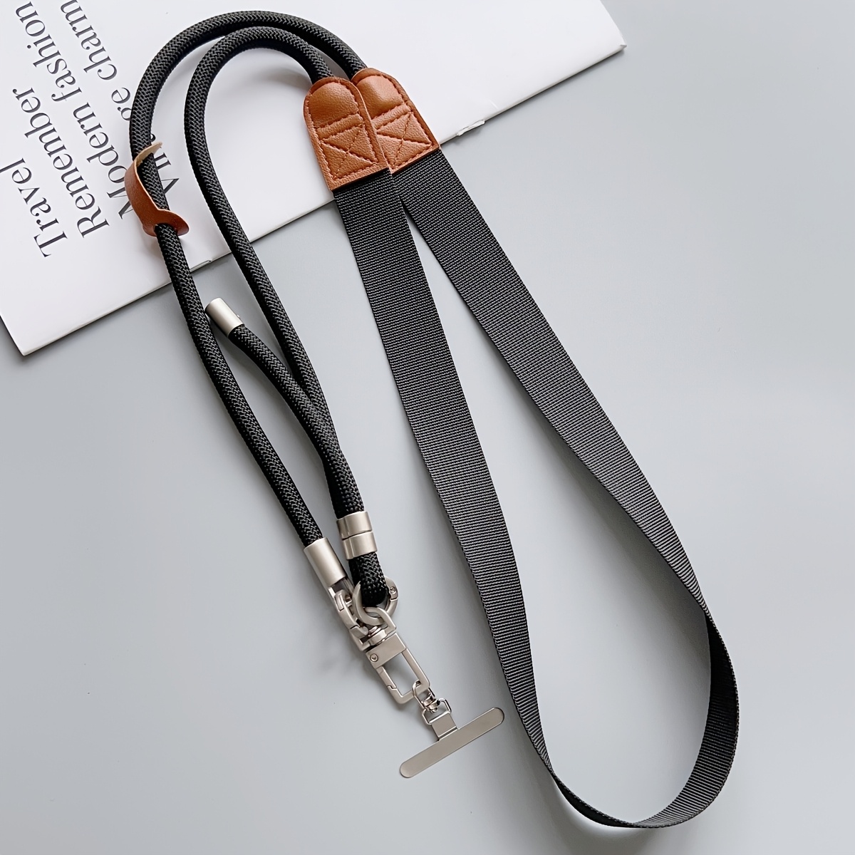 TEMU Stylish Colorblock Dopamine Adjustable Crossbody Lanyard Long Mobile Phone Lanyard Diagonal Shoulder Strap Adjustable Neck Strap Mobile Phone