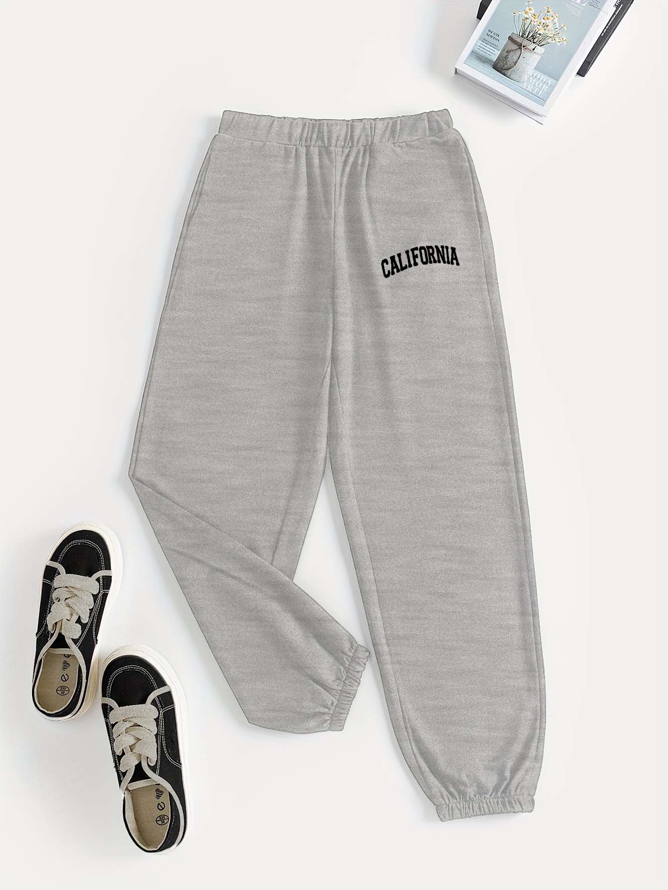 Adrenia Unique Print Metal Starfish Front Slit Halter Tank and Elastic Waist Loose Pants Set