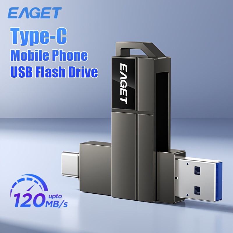 

1pc EAGET Clé USB 3.0 2-en-1, 32 Go/512 Go Clé USB , Clé USB /15, PC et ordinateurs