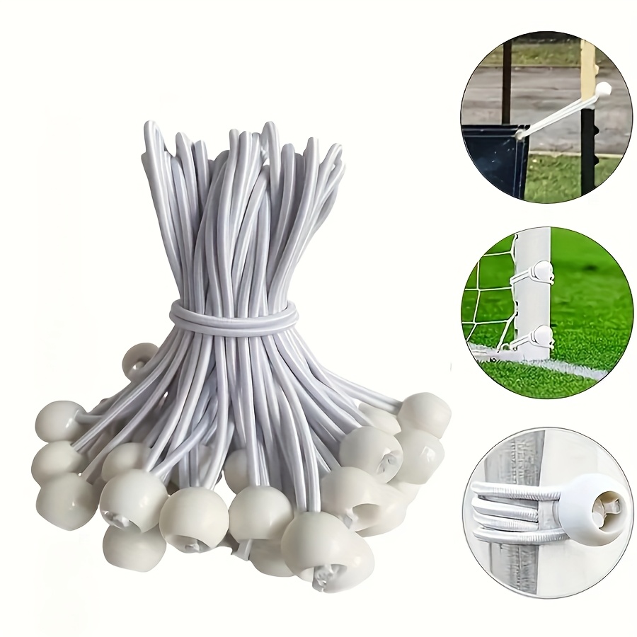 Image of 50-pack 15cm/6in Outdoor Tent Elastic Ropes With Plastic Ball, Trampoline And Luggage Bungee Cords With Balls