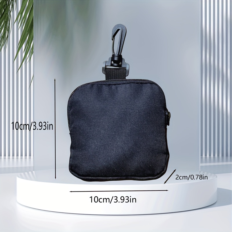 TEMU Personalized Photo Custom Outdoor Pet Food Bag, Makeup Bag, Card Holder, Black Canvas Square Bag, Plastic Key Holder For Easy Outdoor Carrying