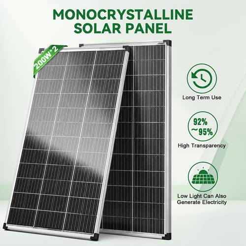 panel 12 volt monocrystalline silicon 25 5 high monocrystalline 2pcs 200w suitable for farmhouses household rooftops small sheds camping boats rvs and other off grid systems