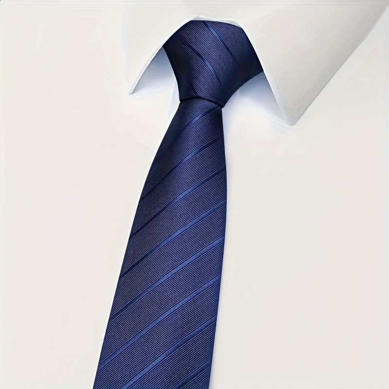 Set of 6 Men's Pre-Tied Zipper Neckties in Black, Navy, Burgundy, and Stylish Colors for Formal Occasions