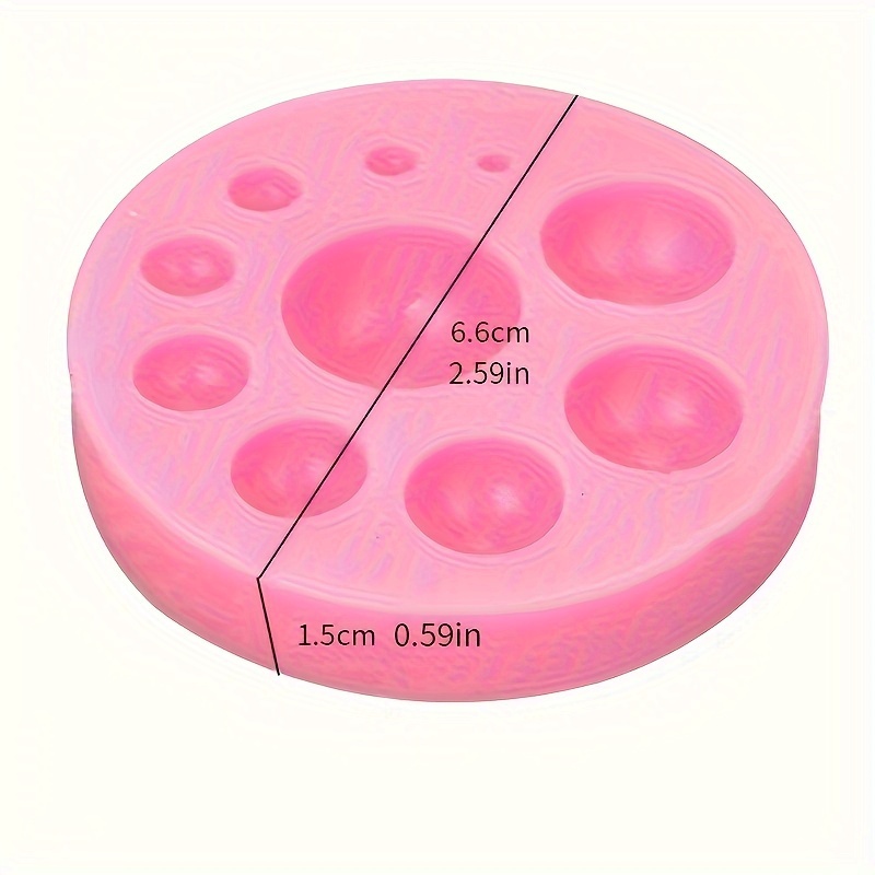 1pc, 10-, Round And Semi-circular Spheres, Chocolate Cake Decoration, Silicone Mold Shaping, Baked Dry Perth