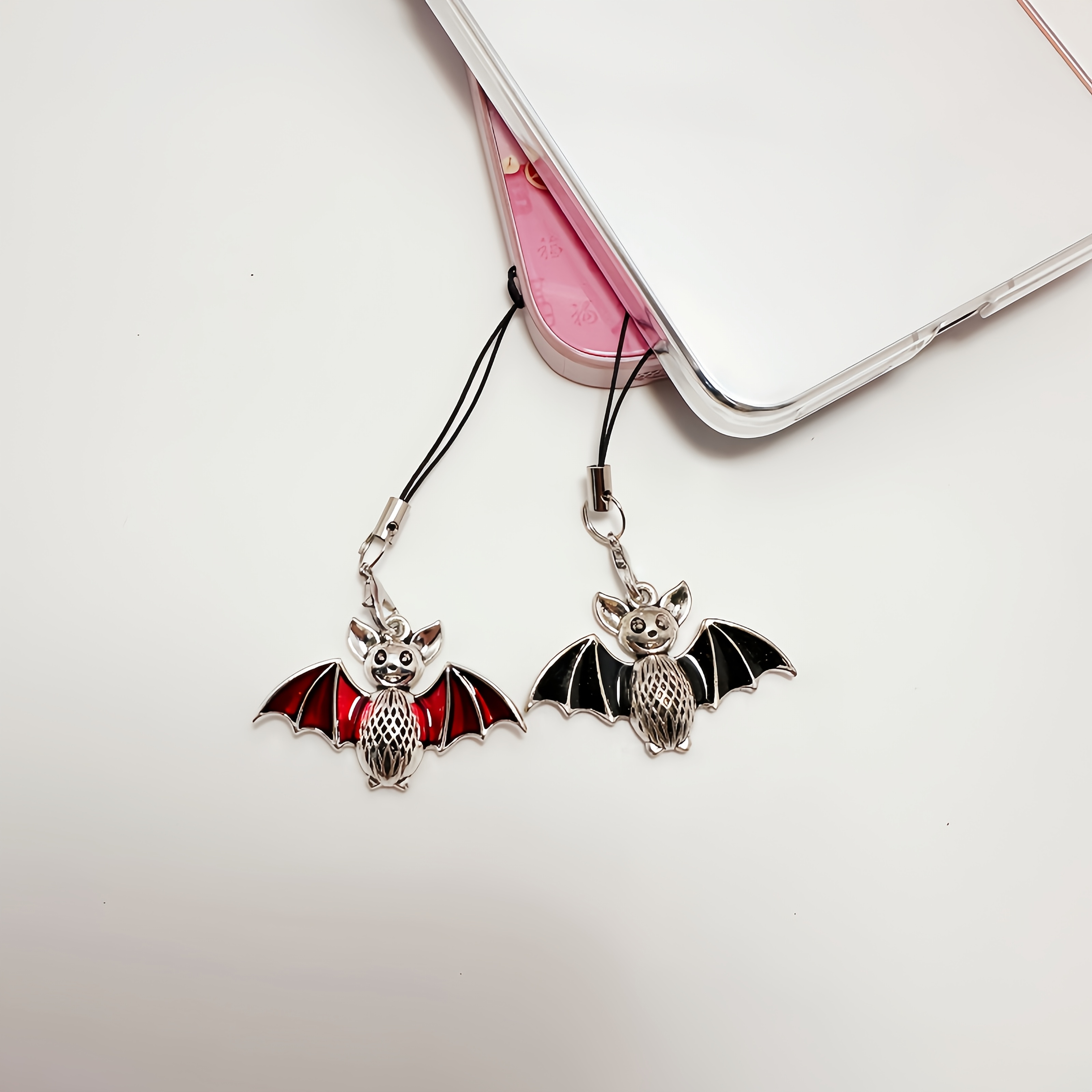 1/2pcs Of Black And Phone Charms, Retro European And Style, Holiday Decorations, Commemorative Phone Additions