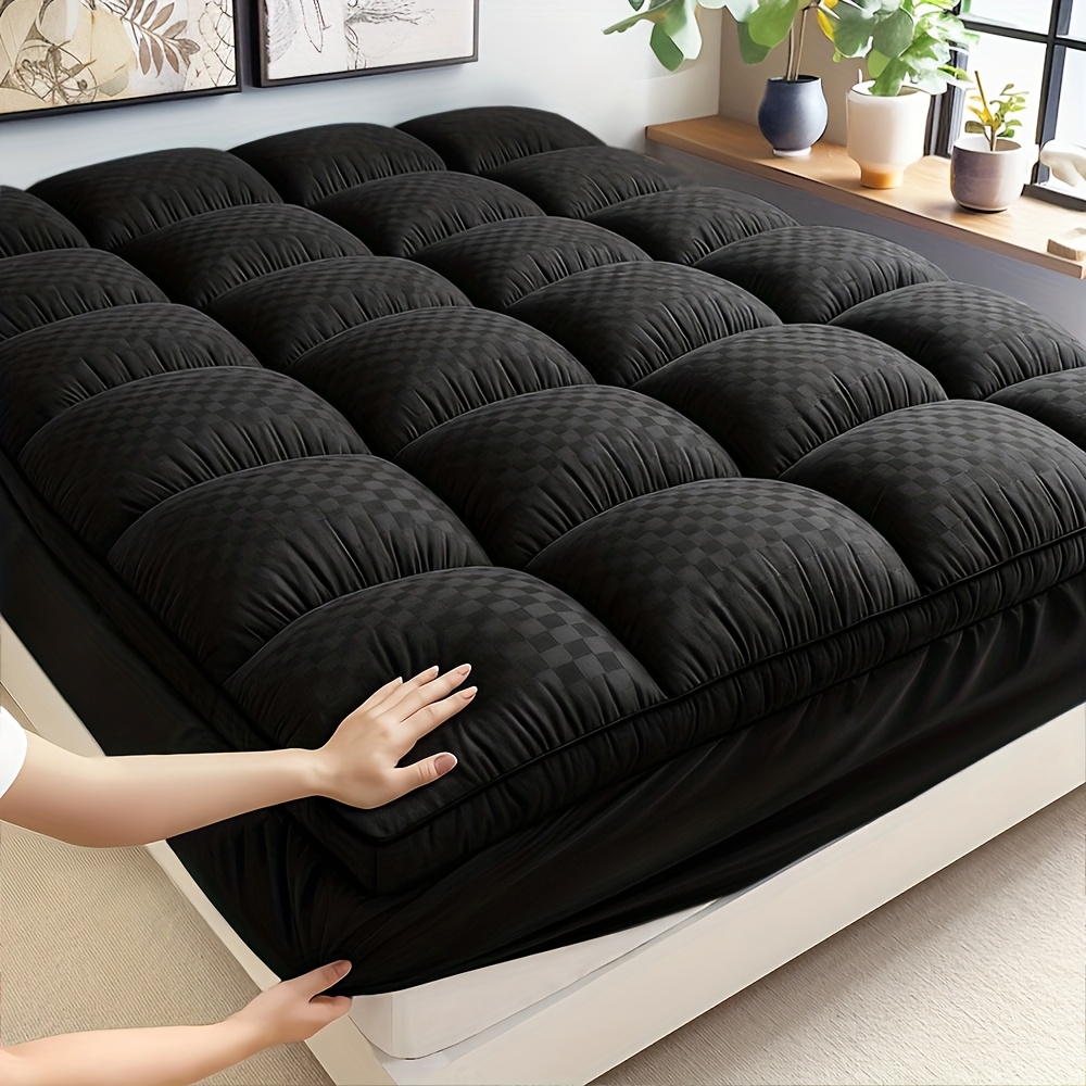 TEMU Mattress Topper, Mattress Pad Pillow Top Mattress Cover Quilted Fitted Mattress Protector Top Stretches Up 8-21" Deep Pocket Cooling1000gsm