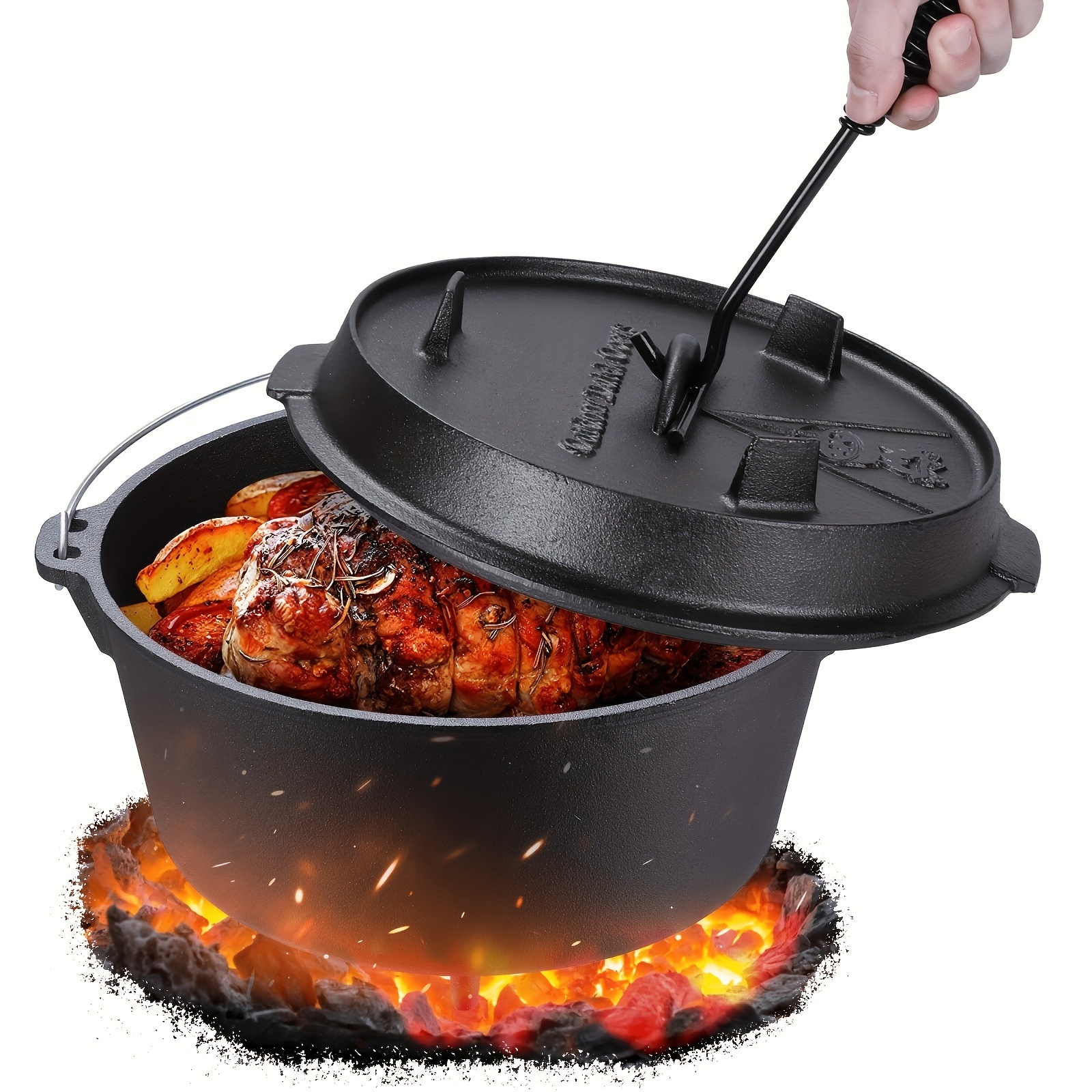 Ozark Trail 5-Quart Cast Iron Dutch Oven With Handle