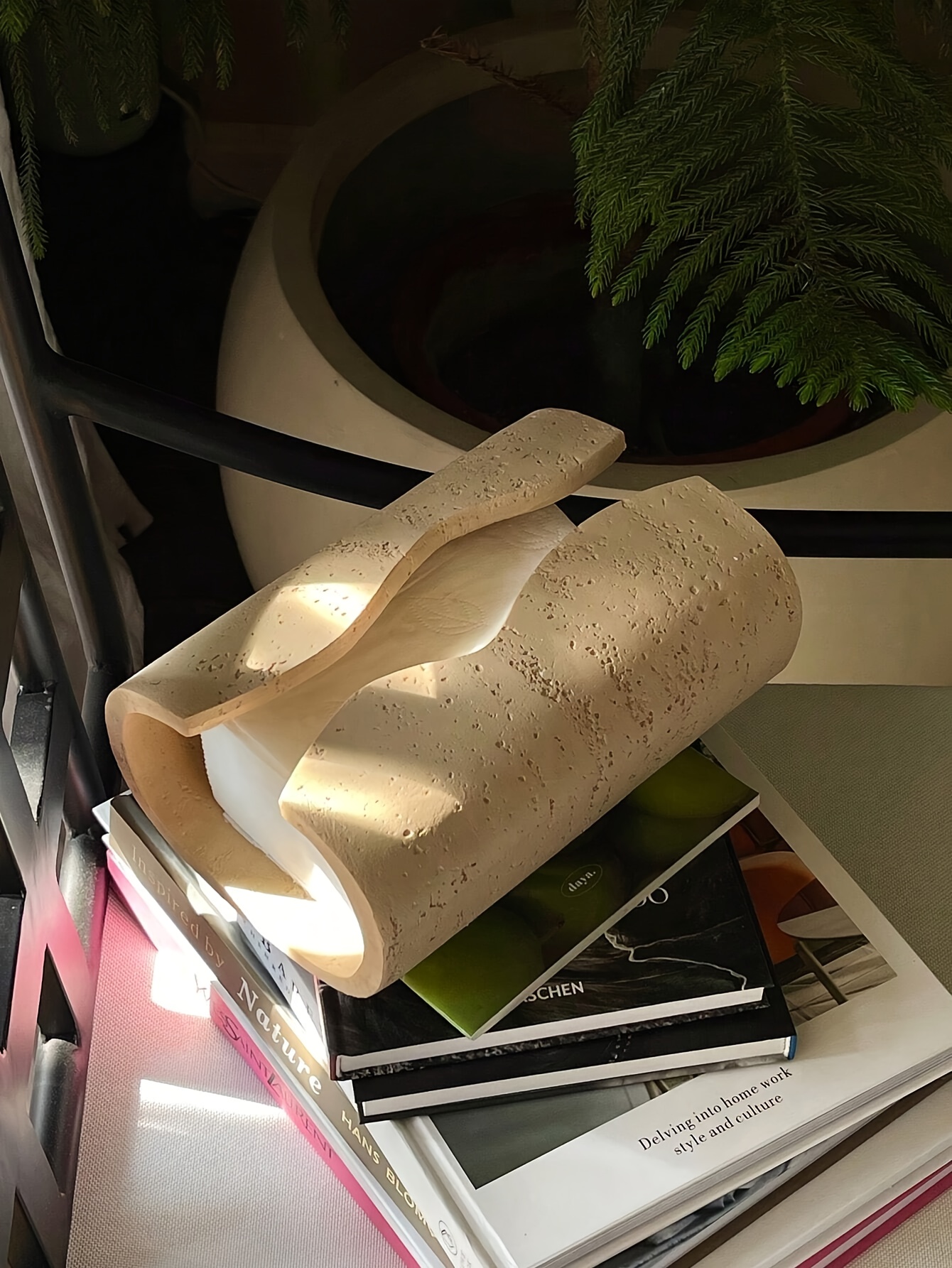 sleek   tissue box holder modern resin rectangular design   options   home or office decor Product details 5