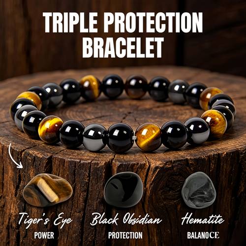 and bracelet a neutral bracelet made of imitation tiger eye black agate hematite for aura and success 8mm protective for daily wear a perfect gift for boyfriend
