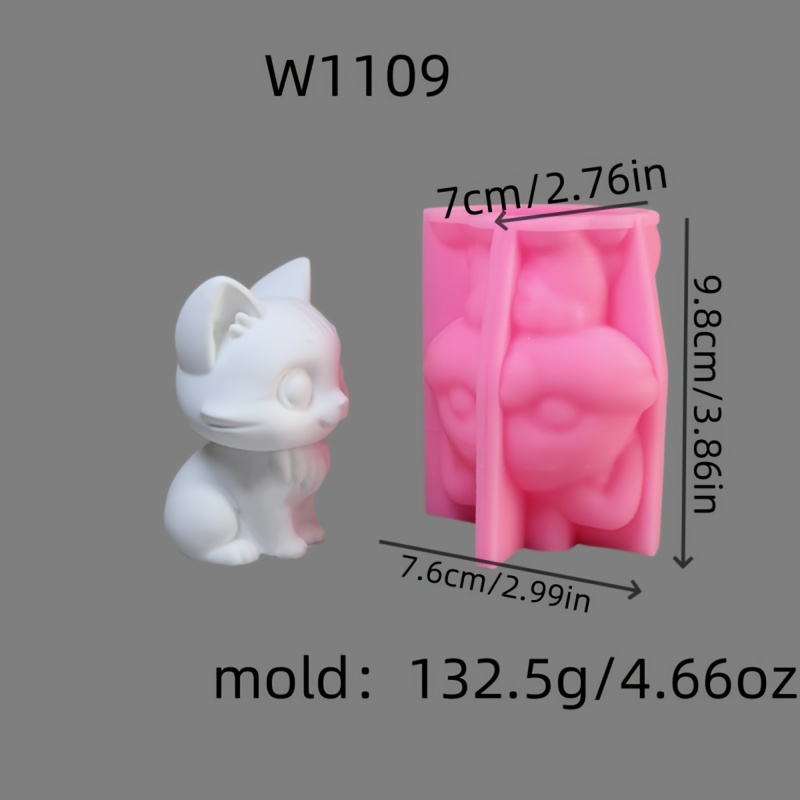 High-quality Cat Face 3d Silicone Mold For Diy Resin, Candle & Gypsum Crafts - Detailed Irregular Shape With Eyes, Durable Reusable Mold For Home Decor, Jewelry, Keychains (cute )