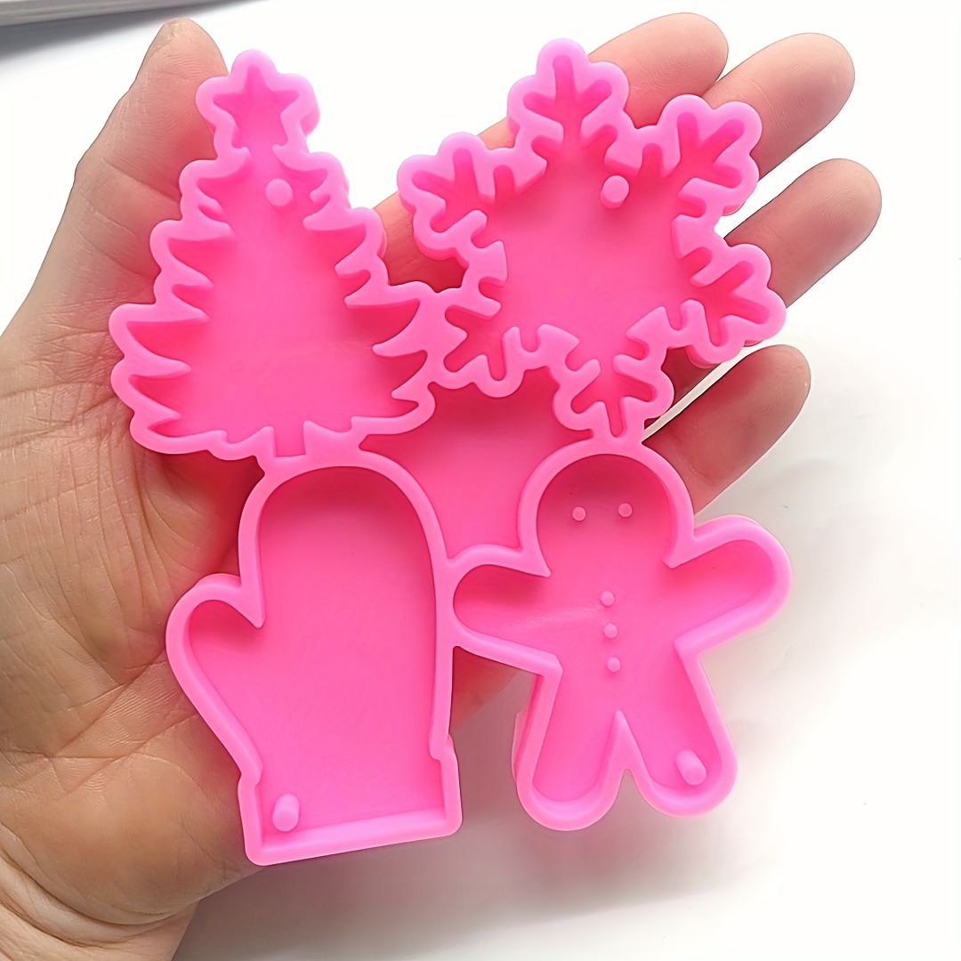 

1pc Christmas Series Silicone Mold, Snowman Gloves Pendant Casting Silicone Mold For Diy Home Decoration