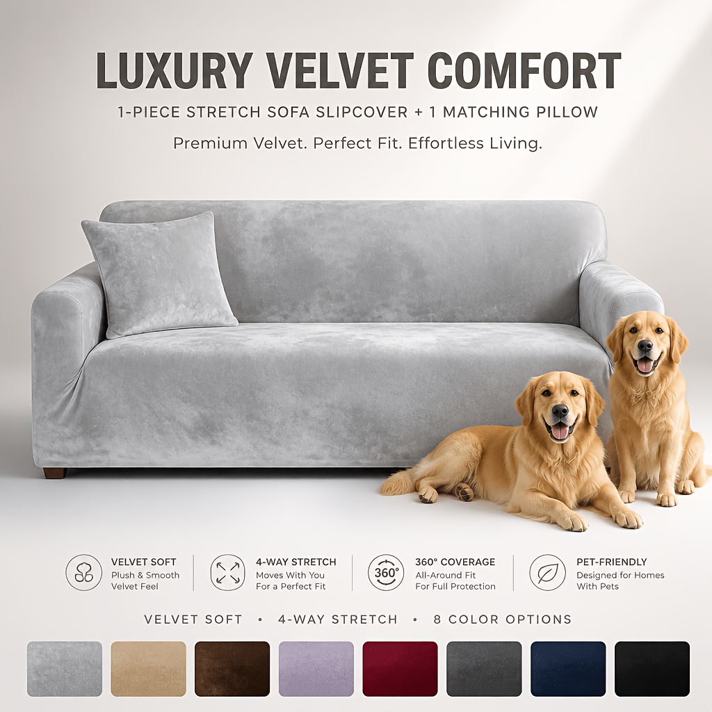 item picture 1 set high quality sofa cover anti cat scratch sofa covers full set   thick high stretch elastic fabric l shape sofa slipcover couch cover 1 2 3 4 seater cover   pillowcase sofa covers for living room nonslip