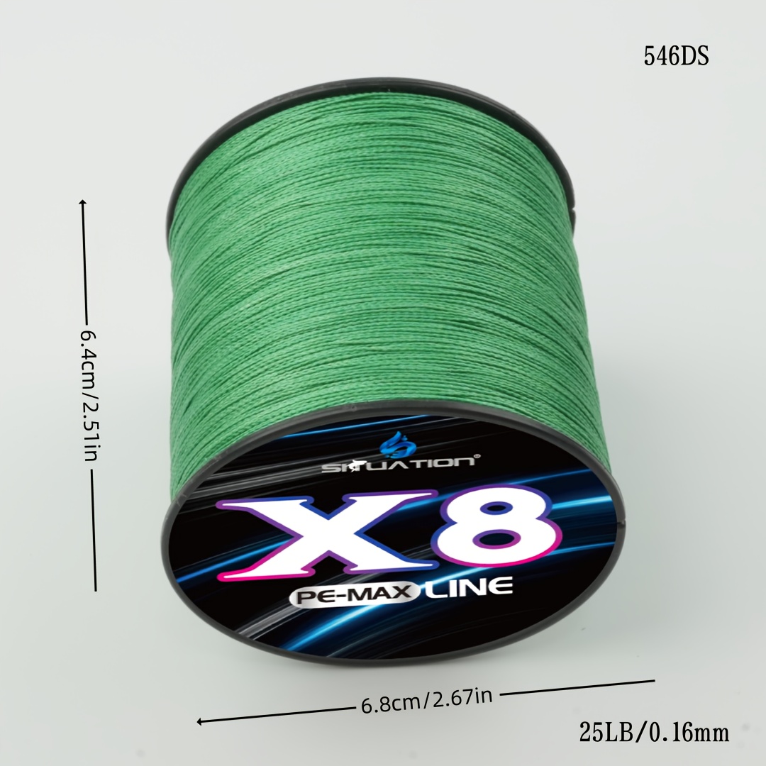 Image of 1pc 8 Pe Braided Wire, Wear-resistant Fishing Line (100/300/500m), And Fresh Water Fishing Line Woven , Strong Tension (25-90lb)