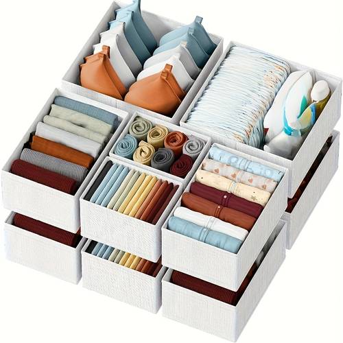 6pcs non woven fabric drawer organizer hand washable professional storage for clothes and bedroom suitable for wardrobe and dresser organization multi color storage hand washable fabric clothing box spacesaving design sturdy construction